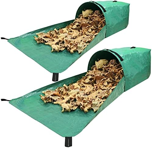 Gardzen 2 Pack 53 Gallon Yard Waste Bags Reusable Heavy Duty