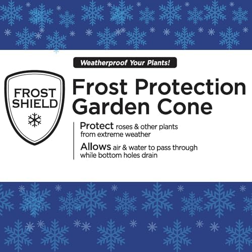Frost Protection Plant Cone, Reusable Winter Rose Cover, Insulated Shrub Shield, Breathable Cold Weather Plant Protector for Outdoor Gardens, 2 Pack