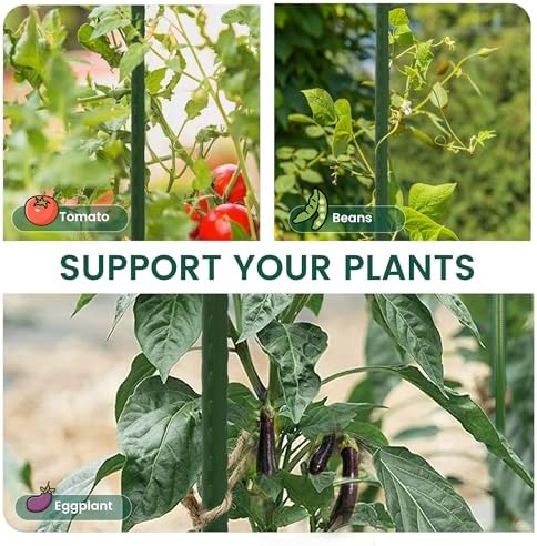 36 Inch 3 Ft Plant Support Garden Stakes for Outdoor Plants, 50 PCS