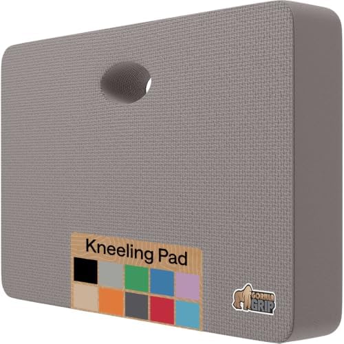 GORILLA GRIP® Extra Thick Foam Kneeling Pad for Gardening, 17.5x11 Gray
