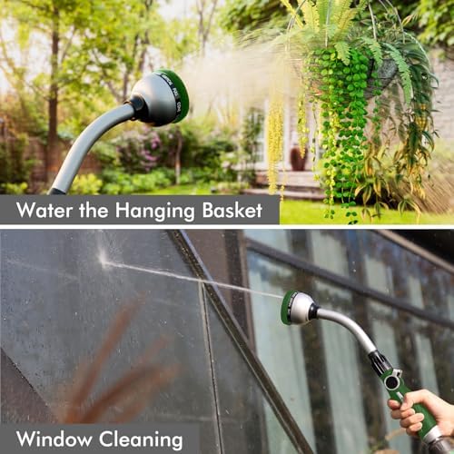 RESTMO Watering Wand Heavy Duty, 15-Inch Long Hose Nozzle Sprayer