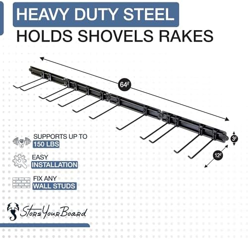StoreYourBoard Modular Garage Tool Organizer, 64 in, Holds 600 lb
