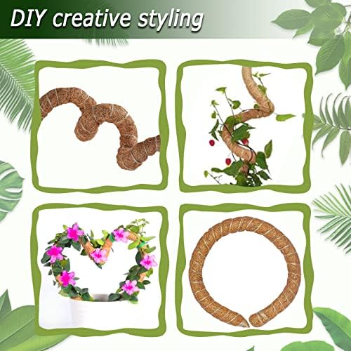 2 Pack 25" Moss Pole, Bendable Moss Pole for Plants Monstera, Moss Poles for Climbing Plants Indoor, Handmade Coco Coir Plant Pole Sticks Support Stakes for Potted Plants