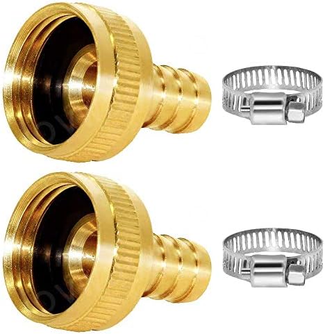 YOUHO Garden Hose Adapter 1/2" Drip Irrigation Tubing to Faucet - Reusable Connector Fittings for Most Rain Bird, Orbit, Dig, Toro 1/2 Tubing x 3/4" GHT Garden Hose Repair kit (3 Set) s