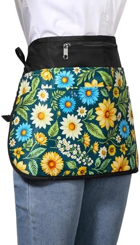 Bafelia Garden Apron for Women with 6 Pocket,Half Florist Apron