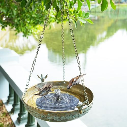Metal Hanging Bird Bath, Hanging Bird Baths for Outdoors