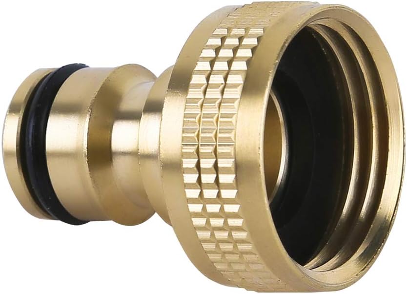 HQMPC Male Garden Hose Quick Connect Solid Brass Quick Connector Garden Hose Fitting Water Hose Connectors 3/4 inch GHT (4 Female+ 4Male)