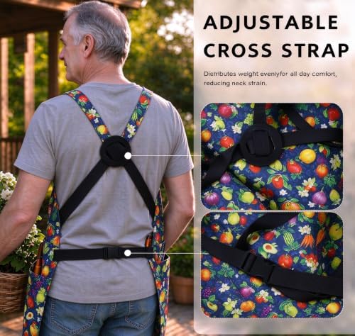 Harvest Apron with Pockets for Women and Men Garden Produce Gathering Pouch
