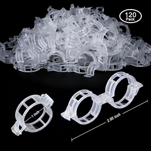 120Pcs Plant Support Clips, Plastic Trellis Plant Support Clips for Support