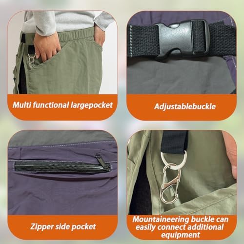 Waist Tool Apron Multi-Pocket Tools Belt with 2Pcs Hanging Buckles Heavy Duty Dog Training Aprons Multifunctional Waist Bag for Outdoor Activities