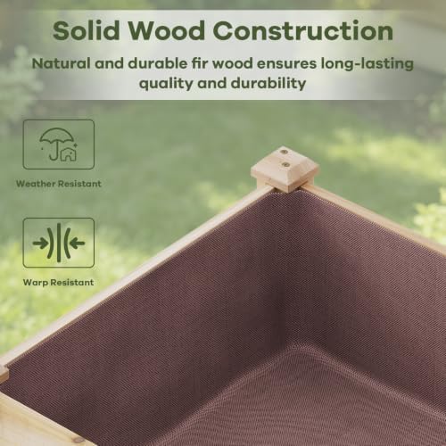 Wooden Planter Elevated Wooden Raised Garden Bed with Legs Planter Box