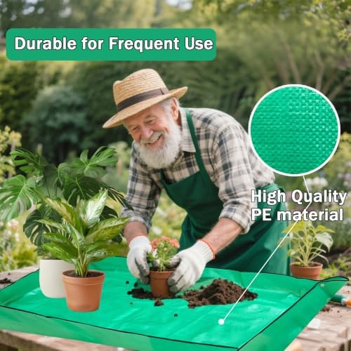 59" x 39" Extra Large Repotting Mat, Thickened Foldable Gardening Mat