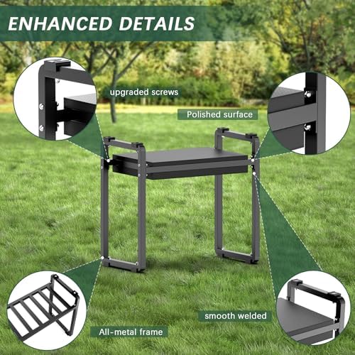 Garden Kneeler and Seat, 10.2" Wider Heavy Duty Thick for Kneeling and Seat