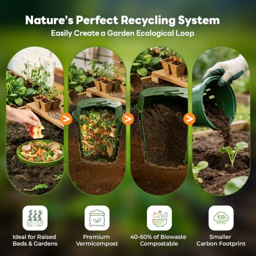 3Pcs 8L Inground Worm Farm Garden Compost Bin for Kitchen Scraps