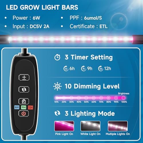 Hon&Guan 30-Cell Seed Starting Kit with Heat Mat and LED Grow Lights