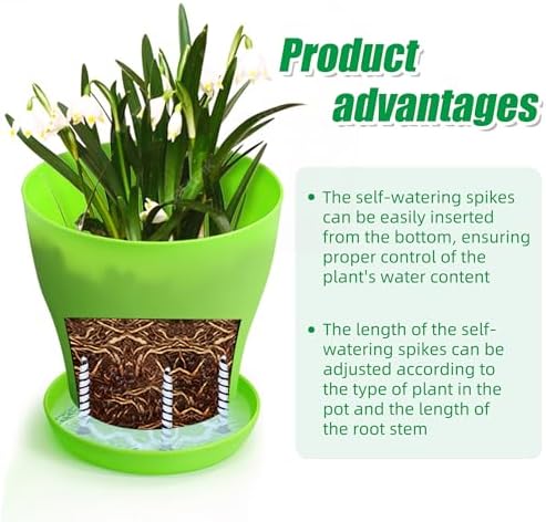 12Pack Self Watering Spikes with Wicking for Indoor Outdoor Plants
