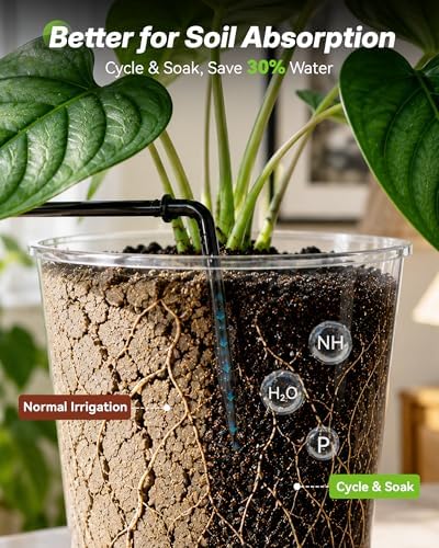 RAINPOINT WiFi Automatic Plant Waterer Indoor, Drip Irrigation System Kits