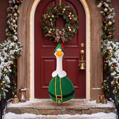 Abbylike Christmas Porch Goose Outfit Crochet Green Elf Costume