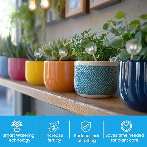 Watering Globe 10 Pack – Anti-Clog Plastic Inserts for Plant Globes