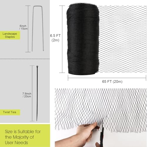 Bird Netting for Garden Protection Anti Bird Mesh Garden Netting 7.5 x 65FT