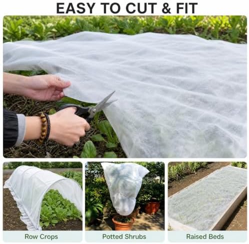 Plant Covers Freeze Protection, 6 x 50 Ft Floating Row Cover