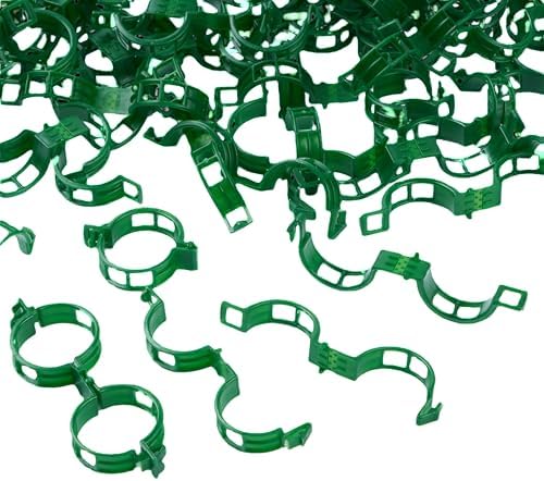 200Pcs Garden Vine Plant Support Clips,Plastic Fixing Clips for Securing and Training Climbing Plants,Tomatoes,Grapes,Vine Vegetables and Potted Plant (200, Green)