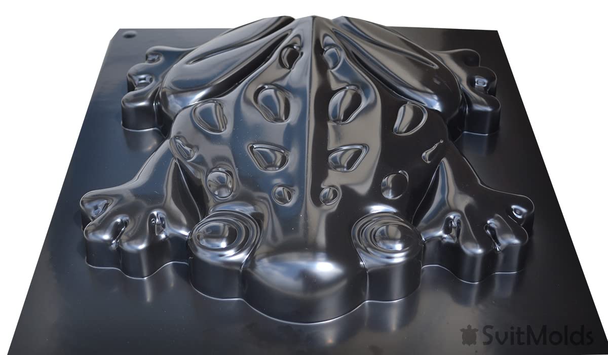 SvitMolds Concrete Mold DIY Frog Stepping Stone Mould Concrete Cement Mould ABC Plastic Toad Animal Garden and Yard Decor Garden Path Walkway (1, S68-Sm)