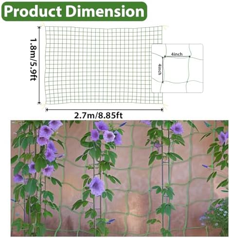 MAQIHAN Trellis Netting for Climbing Plants - Heavy Duty Garden Net, 2 PCS