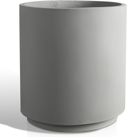 Round Concrete Planter Outdoor Indoor, Large Cement Plant Pots for Flowers (Gay, 16 inch)