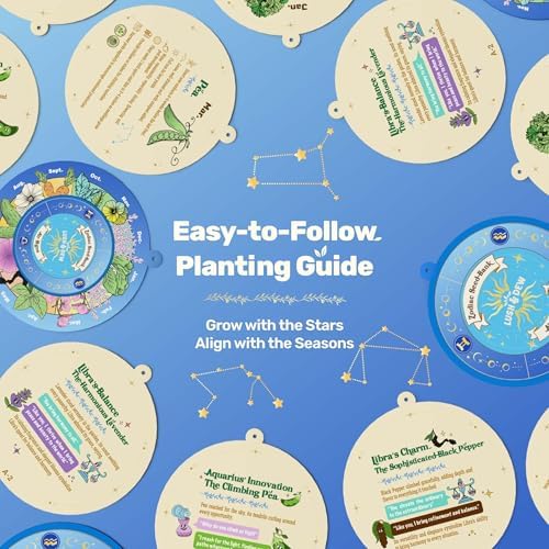 Lush&Dew Zodiac Garden Seed Bank Air Signs, Gardening Gifts for Women Men