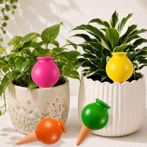YesWhat Terracotta Watering Spikes Slow Release Watering Stakes