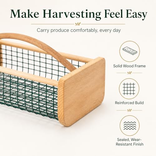 Large Garden Harvest Basket for Vegetables