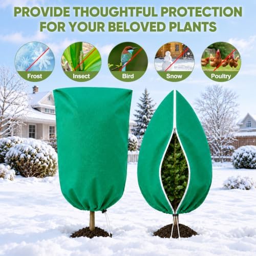 4 Packs Plant Covers Freeze Protection 47.7" X 72"
