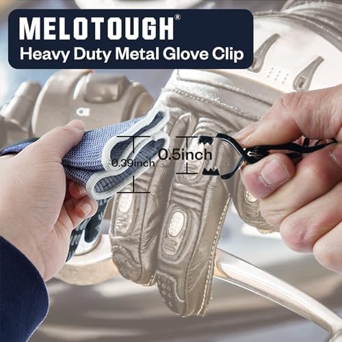 MELOTOUGH Metal Glove Clip for Work Glove Holders Heavy Duty Steel Glove Clips for Tactical,Skiing,Camping,Outdoor Activities