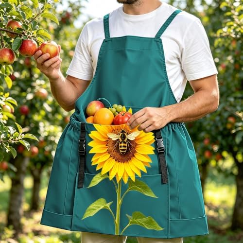 Gardening Apron with Kangaroo Pattern for Women & Men Harvest Picking Apron
