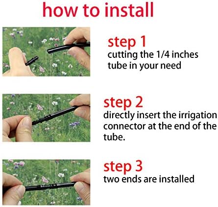 200Pcs Drip Irrigation Connectors,Barbed Connectors Fit for 1/4-Inch Tubing