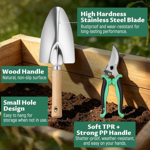 Gardening Tool Set with Storage Tote Bag, Garden Tools