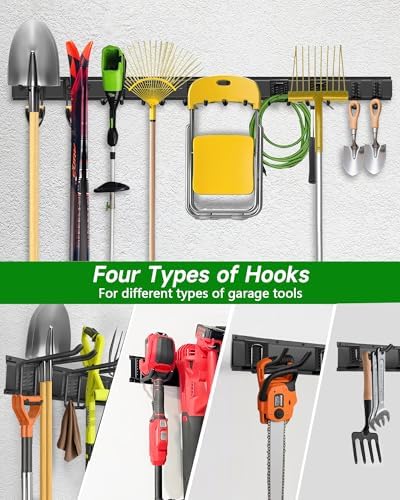 PIYILO 64 in Garage Tool Organizer Wall Mount, Adjustable Tool Storage Rack