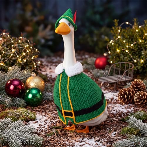 Abbylike Christmas Porch Goose Outfit Crochet Green Elf Costume