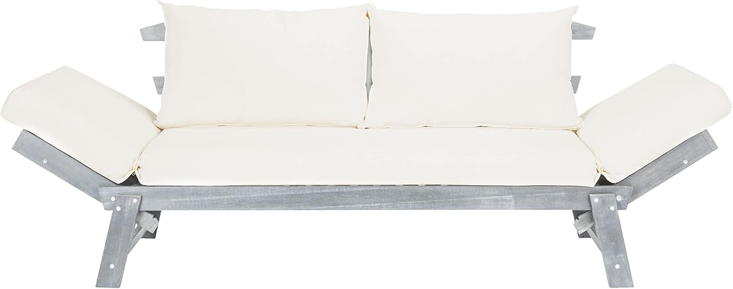 SAFAVIEH PAT6745A Outdoor Collection Tandra Grey Modern Contemporary Daybed Day Bed