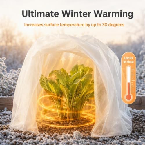 Plant Covers Freeze Protection, 7x100 FT, Frost Cloth