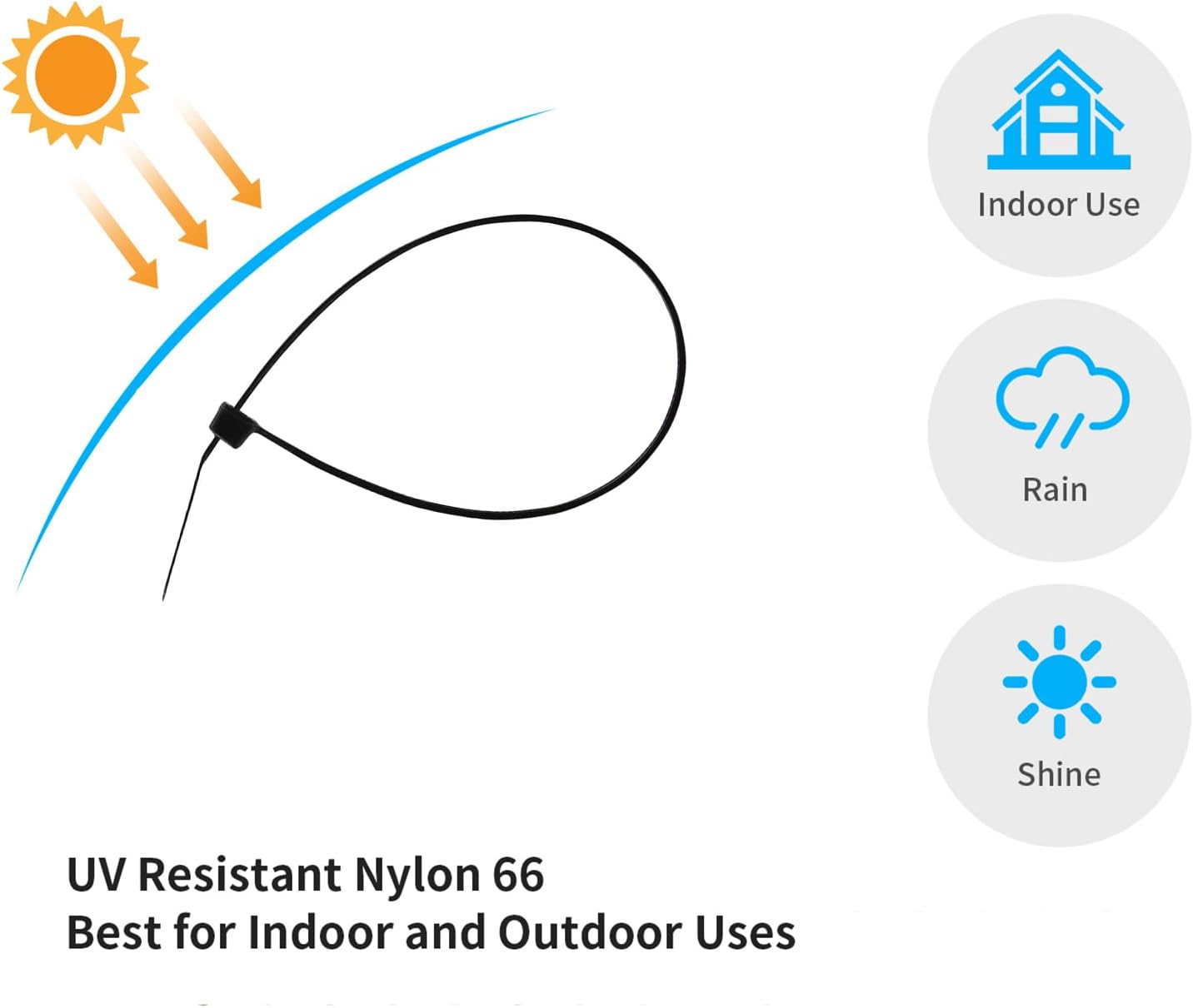 6 Inch Purple Zip Tie 1000 PCS, 18 Lbs - Small to Medium Zip Tie, Nylon PA66 UV Resistant Cable Tie for Indoor and Outdoor Use - Ideal for bundling and securing objects