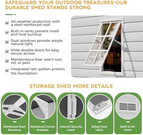 8x14 FT Deep Resin Plastic Outdoor Storage Shed Floor Included