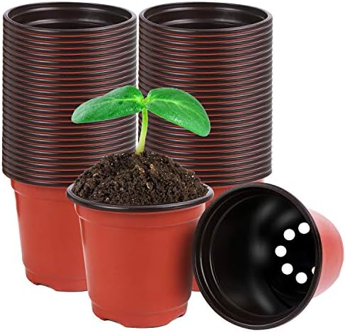 Plant Pots,40 Pcs 4" Plastic Plant Nursery Seed Starting Pots Nursery Pots for Succulent Seedling Cutting Transplanting