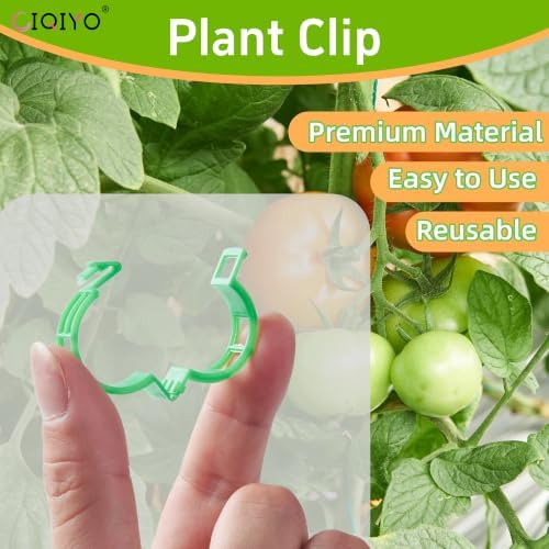 Plant Support Clips,Plastic Clips for Securing Plants,Tomato Vine Clips,Plant Fixing Clips,Garden Clips for Climbing Plants,Grape and Vine Vegetables (130, Light Green)