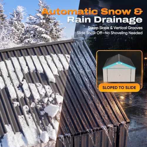 Quictent 14X20X9.4FT Metal Garage Carport Enclosed Car Port with Side Door