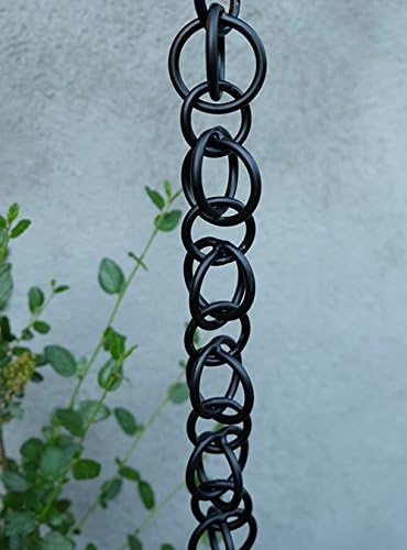 Nutshell Stores Double Loops Rain Chain - Black - 8 Feet
