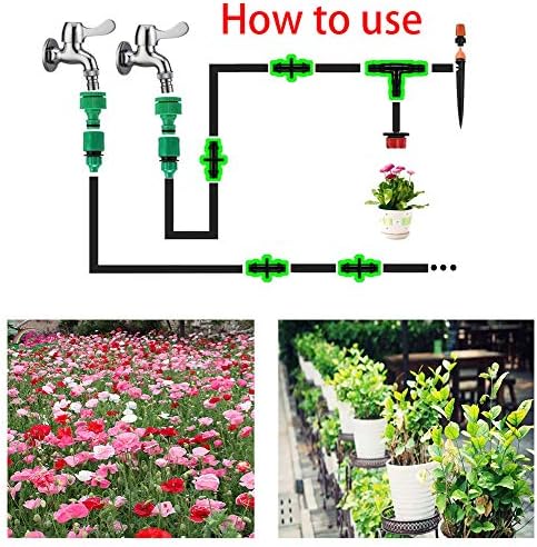 200Pcs Drip Irrigation Connectors,Barbed Connectors Fit for 1/4-Inch Tubing