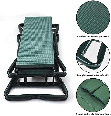 Garden Kneeler Seat, Portable Garden Folding Seat