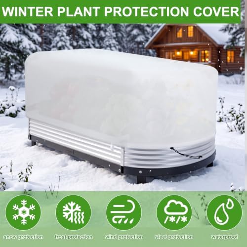 2 Pcs Plant Covers Freeze Protection for Winter, Rectangular